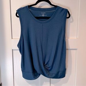 Banana republic teal twist-front tank top, semi-cropped XXL NWOT